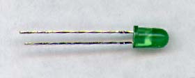 5mm Green LED, Diffused
